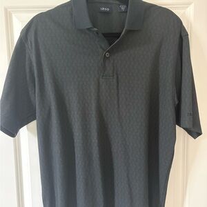 Izod Men's Charcoal Textured Polo Shirt